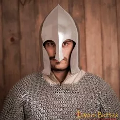 Casco De Guerrero Elfo Con Forro De Cuero Para LARP Y Cosplay Calibre 16 13 Casco De Guerrero Elfo Con Forro De Cuero Para LARP Y Cosplay Calibre 16 -Armadura Ventas 6 231