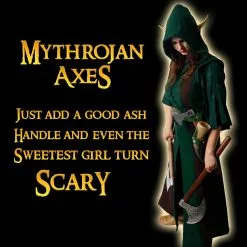 Mythrojan Medieval Vikingo Hacha Batalla Listo Axehead Reenactment Renacimiento Disfraz -Armadura Ventas 6