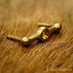 Tachuelas O Conchos Medievales Para Cinturón Latón Macizo Puro Juego De 5 -Armadura Ventas 6 3 1