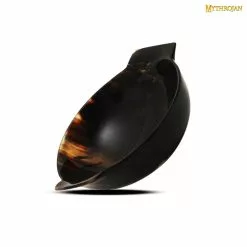 Mythrojan Cuenco De Cuerno Pequeño Para Servir Hecho A Mano Con Asa Acabado Pulido -Armadura Ventas 6 300940