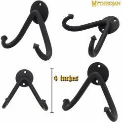 Soporte De Pared Para Espada Pesada Mythrojan En Acabado Negro Forjado : Soporte De Pared Para Espada Universal -Armadura Ventas 6 7 1