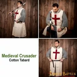 Tabardo De Algodón De Caballero Medieval Cruzado -Armadura Ventas 60287 pattern2 1