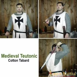 Tabardo Medieval Caballero Teutónico Lienzo Algodón -Armadura Ventas 60288 BK pattern2 1