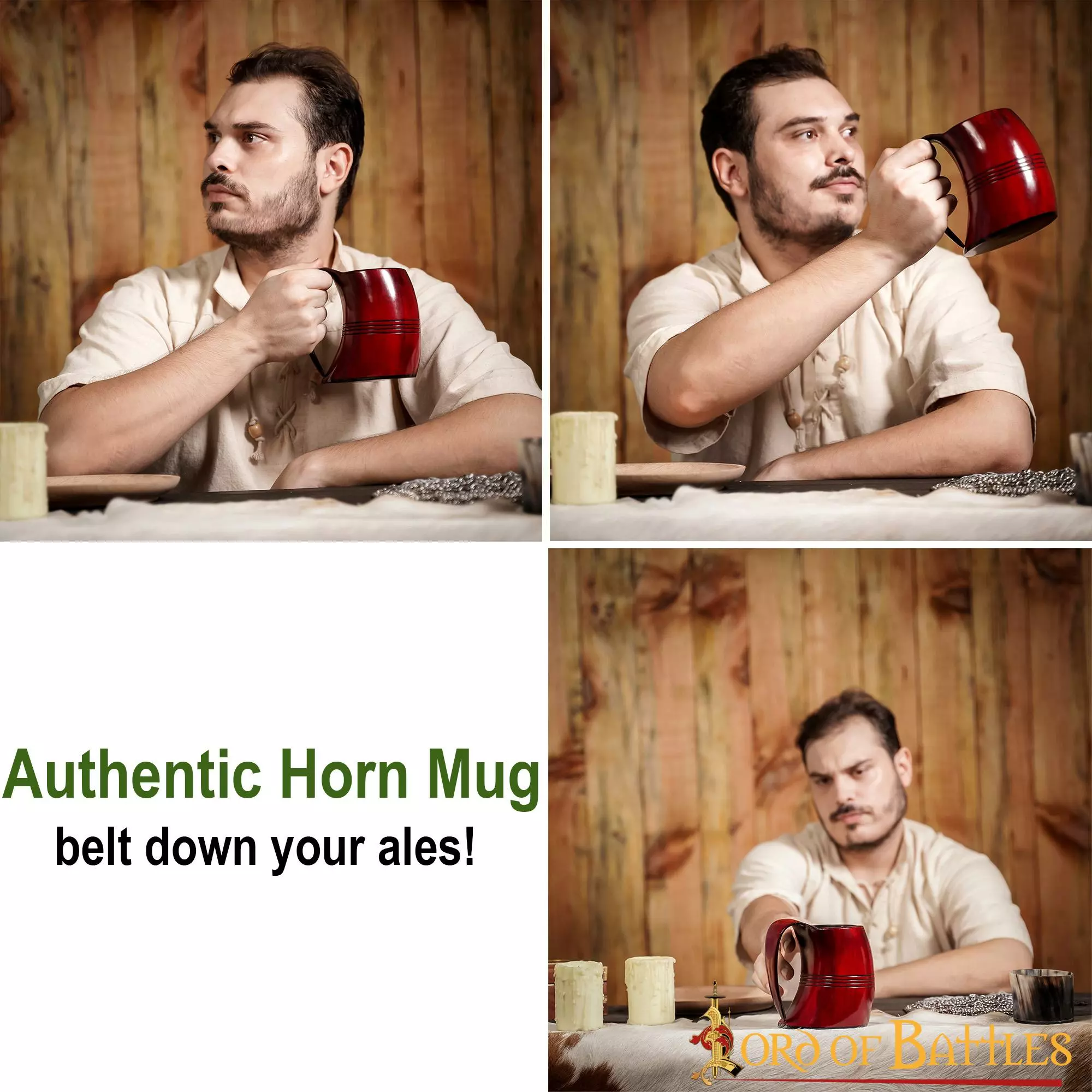 Taza De Cerveza Vikinga De Cuerno De Buey Auténtica Hecha A Mano 7 Taza De Cerveza Vikinga De Cuerno De Buey Auténtica Hecha A Mano - Imagen 5