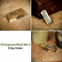 Pinza Del Día D De La II Guerra Mundial Grabada En EE.UU. Latón Puro Y Acero Para Recreación -Armadura Ventas 60483 pattern 2