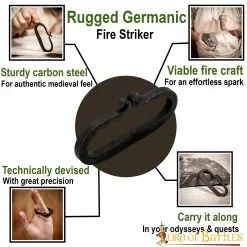 Robusto Forjado A Mano De Hierro Germánico Fuego Striker Totalmente Funcional Camping Gear 11 Robusto Forjado A Mano De Hierro Germánico Fuego Striker Totalmente Funcional Camping Gear -Armadura Ventas 60512 pattern1