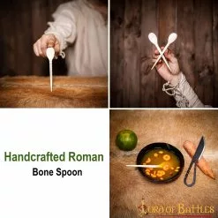 Cuchara Romana Artesanal De Hueso Juego De 2 Piezas Hueso Auténtico -Armadura Ventas 60525 pattern 2