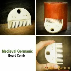 Peine Medieval Germánico Para Barba Accesorio Artesanal De Hueso Auténtico -Armadura Ventas 60548 pattern 2