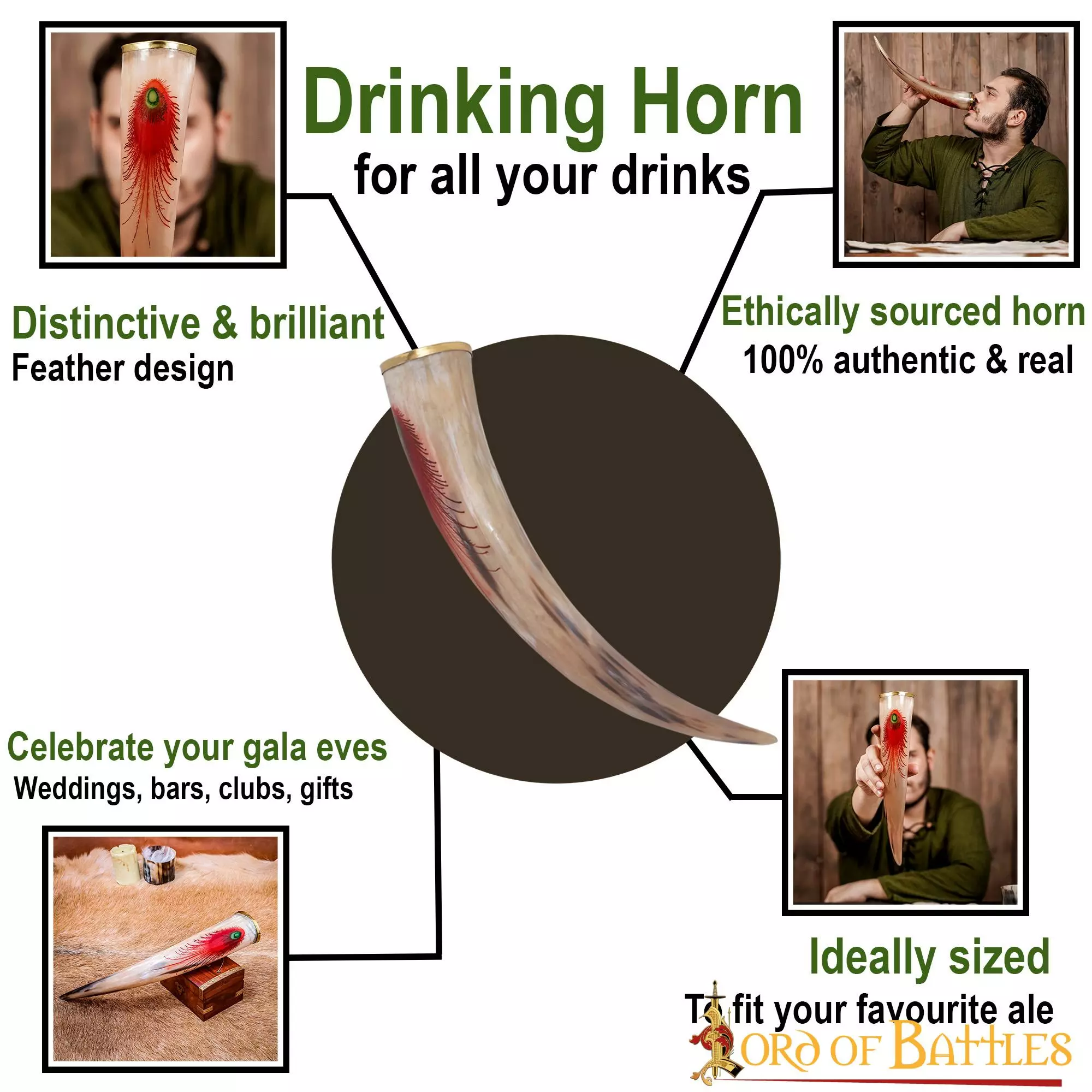 Cuerno Para Beber Con Dibujos Brillantes Hecho A Mano Con Auténtico Cuerno De Buey 6 Cuerno Para Beber Con Dibujos Brillantes Hecho A Mano Con Auténtico Cuerno De Buey - Imagen 4