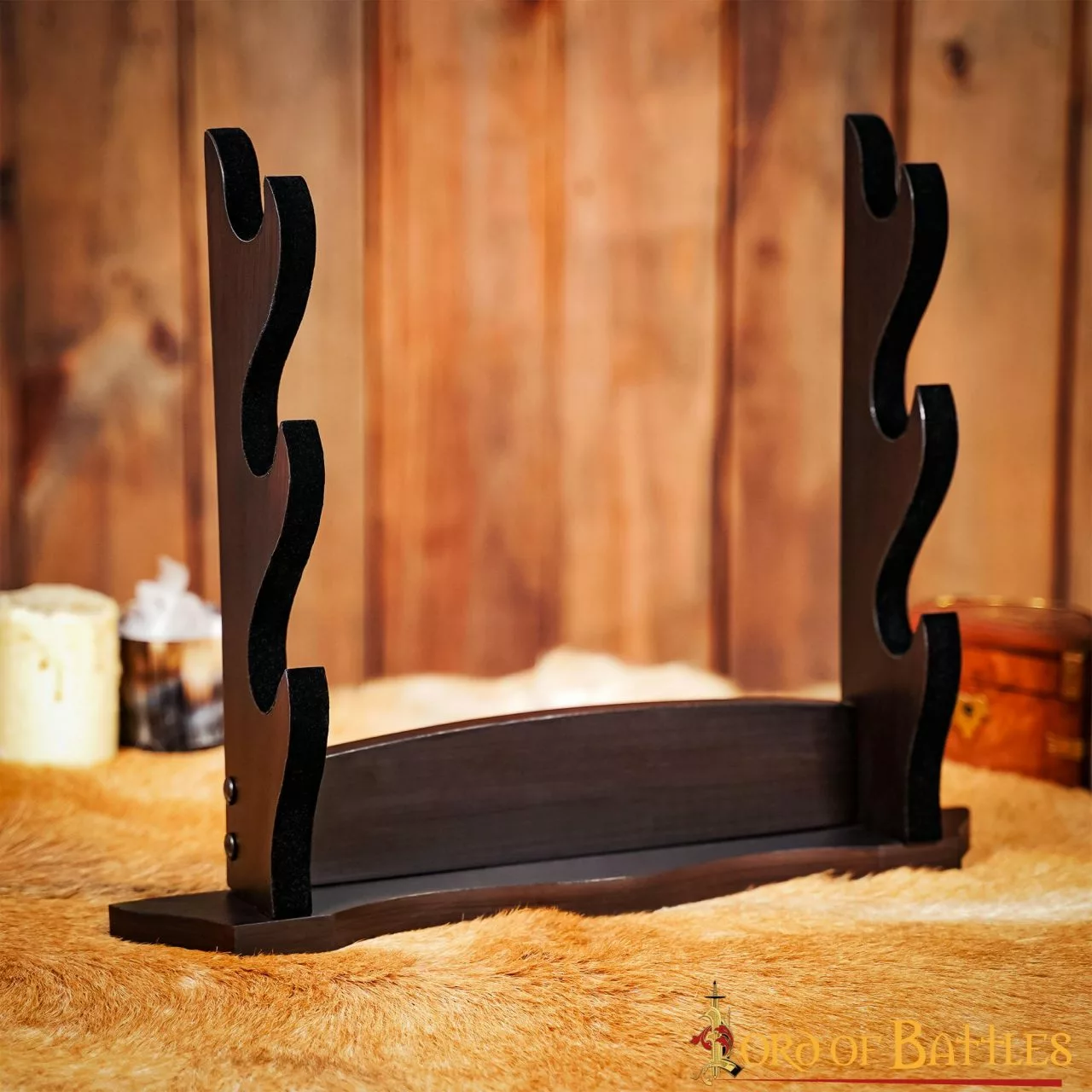 Soporte Para Hachas Y Espadas De Madera De Tres Niveles Hecho A Mano 3 Soporte Para Hachas Y Espadas De Madera De Tres Niveles Hecho A Mano