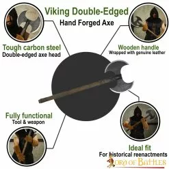 Hacha Vikinga De Doble Filo Con Cabeza De Acero Al Carbono 11 Hacha Vikinga De Doble Filo Con Cabeza De Acero Al Carbono -Armadura Ventas 60567 HACHA DOBLE pattern1 scaled 1