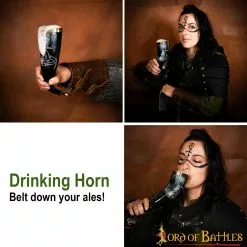 Cuernos Triples De Odín Cuerno Para Beber Con Accesorios De Latón Cuerno De Buey Auténtico 11 Cuernos Triples De Odín Cuerno Para Beber Con Accesorios De Latón Cuerno De Buey Auténtico -Armadura Ventas 60611 2