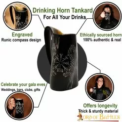 Taza De Cerveza Medieval Vikinga Vegvisir Tankard Hecha A Mano Con Auténtico Cuerno De Buey 11 Taza De Cerveza Medieval Vikinga Vegvisir Tankard Hecha A Mano Con Auténtico Cuerno De Buey -Armadura Ventas 60620 pattern 1 1 1