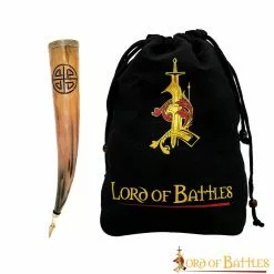 Cuerno Para Beber Con Nudo De Escudo Vikingo Hecho A Mano Con Auténtico Cuerno De Buey