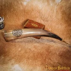 Cuerno Para Beber Con Nudo De Escudo Vikingo Hecho A Mano Con Auténtico Cuerno De Buey -Armadura Ventas 60623 7
