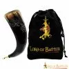 Cuerno Medieval De Odín Para Beber Con Accesorios De Latón Puro Cuerno De Buey Auténtico