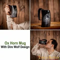 Taza De Cerveza Medieval Vikinga Hecha A Mano Con Auténtico Cuerno De Buey 12 Taza De Cerveza Medieval Vikinga Hecha A Mano Con Auténtico Cuerno De Buey -Armadura Ventas 60666 pattern 2