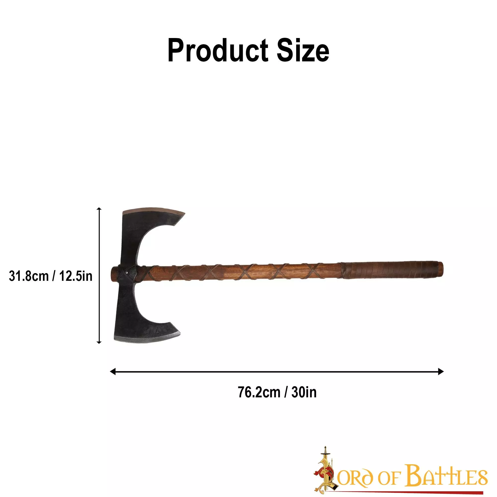Fantasía Medieval Hacha De Doble Filo Arma Medieval Funcional 5 Fantasía Medieval Hacha De Doble Filo Arma Medieval Funcional - Imagen 3