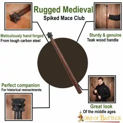 Maza Medieval Con Pinchos Para Recreaciones Y LARP 11 Maza Medieval Con Pinchos Para Recreaciones Y LARP -Armadura Ventas 60699 pattern1