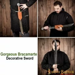 Espada Medieval Funcional Con Vaina De Cuero Auténtico -Armadura Ventas 60847 pattern 2