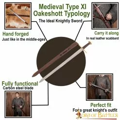 Espada Medieval Tipo XI Tipología Oakeshott Con Vaina De Cuero -Armadura Ventas 60905 pattern1 1