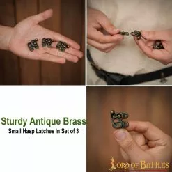 Juego De 3 Aldabas Pequeñas De Latón Antiguo -Armadura Ventas 60921 3pcs pattern 2