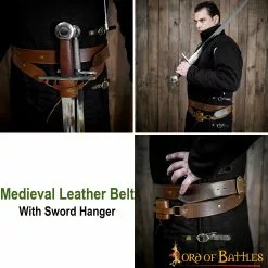 Espada Medieval De Cuero Colgante Cinturón De Cuero -Armadura Ventas 6402 pattern 2