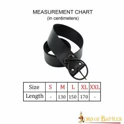 Cinturón De Cuero Auténtico De La Edad Media Con Hebilla De Hierro Forjada A Mano 10 Cinturón De Cuero Auténtico De La Edad Media Con Hebilla De Hierro Forjada A Mano -Armadura Ventas 6433BK size 1