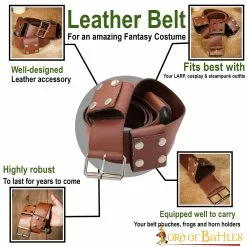 Cinturón De Cuero Artesanal Para LARP Y Cosplay -Armadura Ventas 6440BR pattern 1