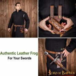 Rana Espada Medieval De Cuero Con Soporte Ajustable -Armadura Ventas 6502 CBR pattern 2 1