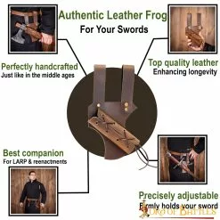 Rana Espada Medieval De Cuero Con Soporte Ajustable -Armadura Ventas 6502 CBR pattern1 1