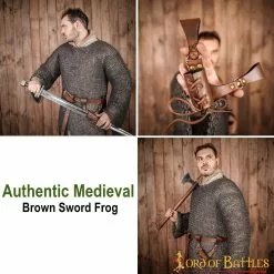 Espada Medieval Auténtica De Cuero Genuino Rana -Armadura Ventas 6513 CBR pattern 2