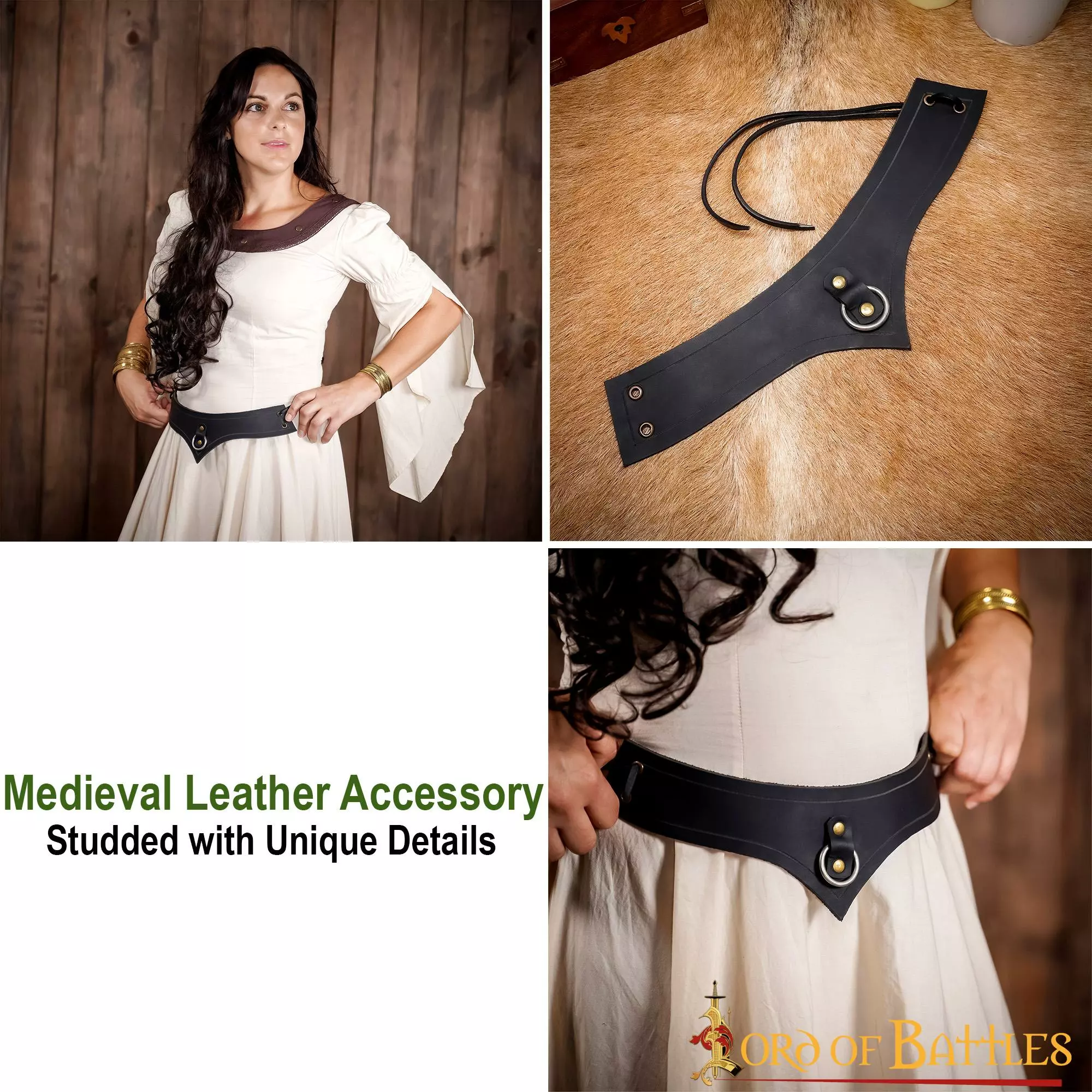 Accesorio Medieval De Cuero Auténtico Con Anilla De Acero 7 Accesorio Medieval De Cuero Auténtico Con Anilla De Acero - Imagen 5