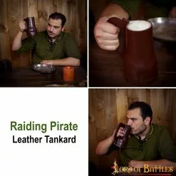 Jarra De Cuero Pirata De Asalto Fabricada A Mano En Cuero Auténtico -Armadura Ventas 6902 pattern 2 1