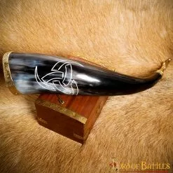 Cuernos Triples De Odín Cuerno Para Beber Con Accesorios De Latón Cuerno De Buey Auténtico 12 Cuernos Triples De Odín Cuerno Para Beber Con Accesorios De Latón Cuerno De Buey Auténtico -Armadura Ventas 7 100 1