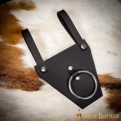 Rana Negra De Piel Auténtica Con Anilla De Acero -Armadura Ventas 7 129