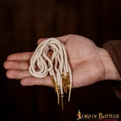 Aiglets De Latón Puro Con Cordones De Algodón Crudo