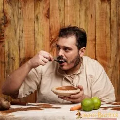 Viking Feast Tazón Ancho De Madera Hecho A Mano Cubiertos Útiles De Madera Dura -Armadura Ventas 7 144