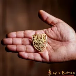 Heráldico Águila Escudo Cinturón Studs O Conchos Puro Latón Macizo Juego De 5 -Armadura Ventas 7 151