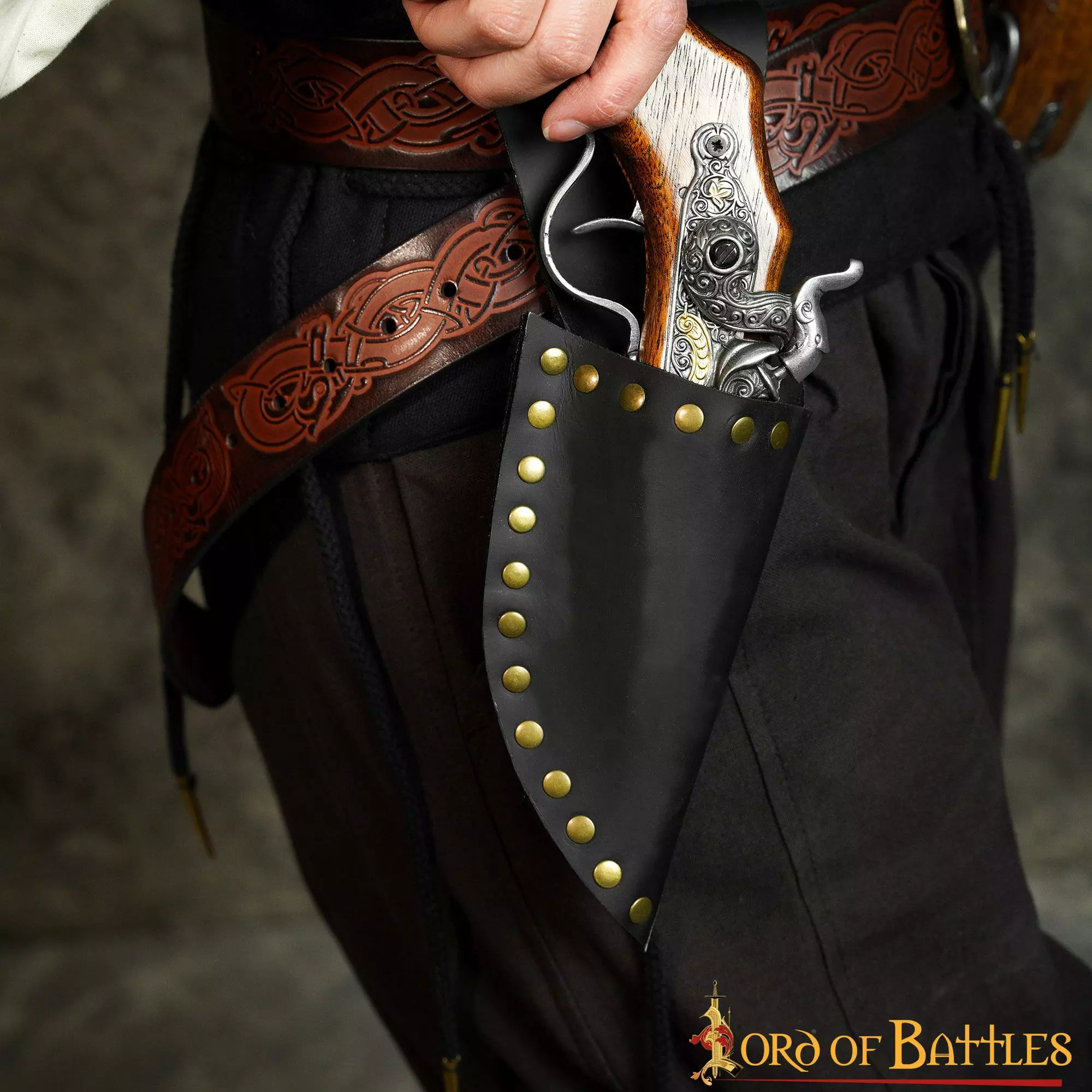 Pistola Pirata De Cuero Rana Artesanal Auténtica Marroquinería 8 Pistola Pirata De Cuero Rana Artesanal Auténtica Marroquinería - Imagen 6