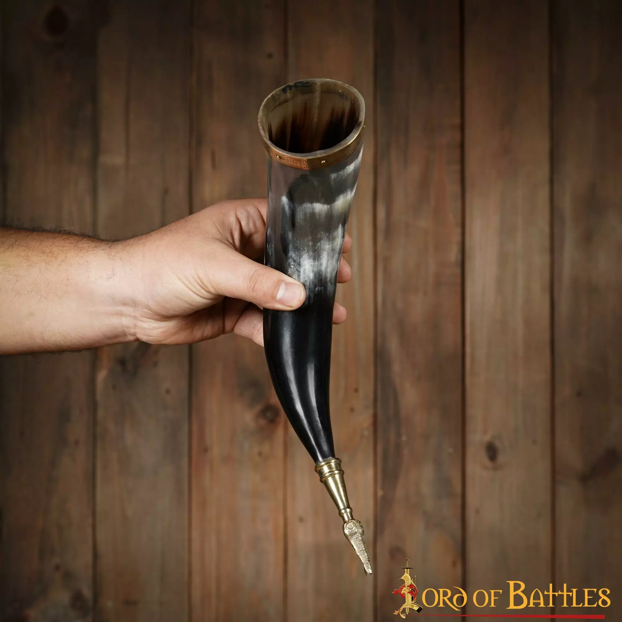 Cuerno Medieval Vikingo Para Beber Con Accesorios De Latón Cuerno De Buey Auténtico Hecho A Mano 8 Cuerno Medieval Vikingo Para Beber Con Accesorios De Latón Cuerno De Buey Auténtico Hecho A Mano - Imagen 6