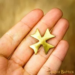 Cruz Templaria Puro Latón Macizo Montura De Cuero Funcional Set De 5 -Armadura Ventas 7 171