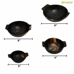 Mythrojan Cuenco De Cuerno Pequeño Para Servir Hecho A Mano Con Asa Acabado Pulido -Armadura Ventas 7 300941 1