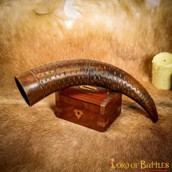 Cuerno Medieval Vikingo Para Beber Con Especificaciones Grabadas Cuerno De Buey Auténtico Hecho A Mano -Armadura Ventas 7 32