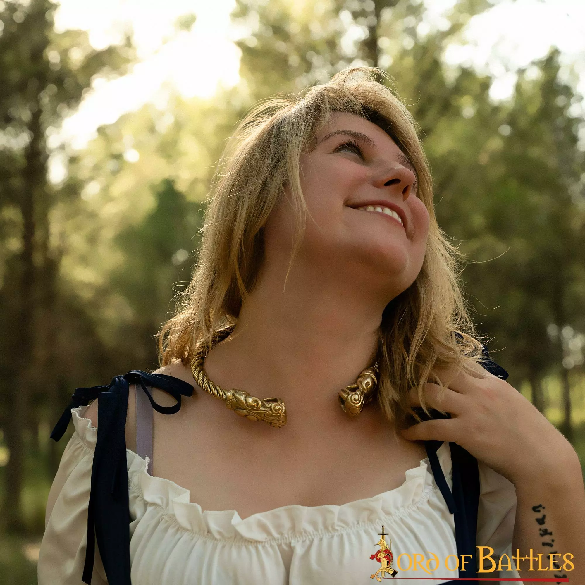 Vikingo Fenrir Lobo Torc Puro Latón Macizo Anillo De Cuello 8 Vikingo Fenrir Lobo Torc Puro Latón Macizo Anillo De Cuello - Imagen 6