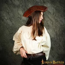 Cinturón Artesanal De Cuero Auténtico Con Diseño En Relieve -Armadura Ventas 7 40