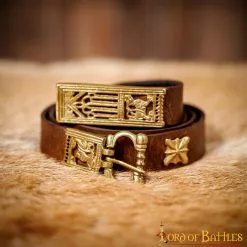 Cinturón Medieval De Cuero Con Hebilla Y Capucha De Latón Puro 13 Cinturón Medieval De Cuero Con Hebilla Y Capucha De Latón Puro -Armadura Ventas 7 65