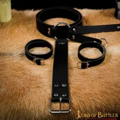 Juego De Cinturones De Cuero Auténtico Para Colgar Espadas Para LARP Y Cosplay