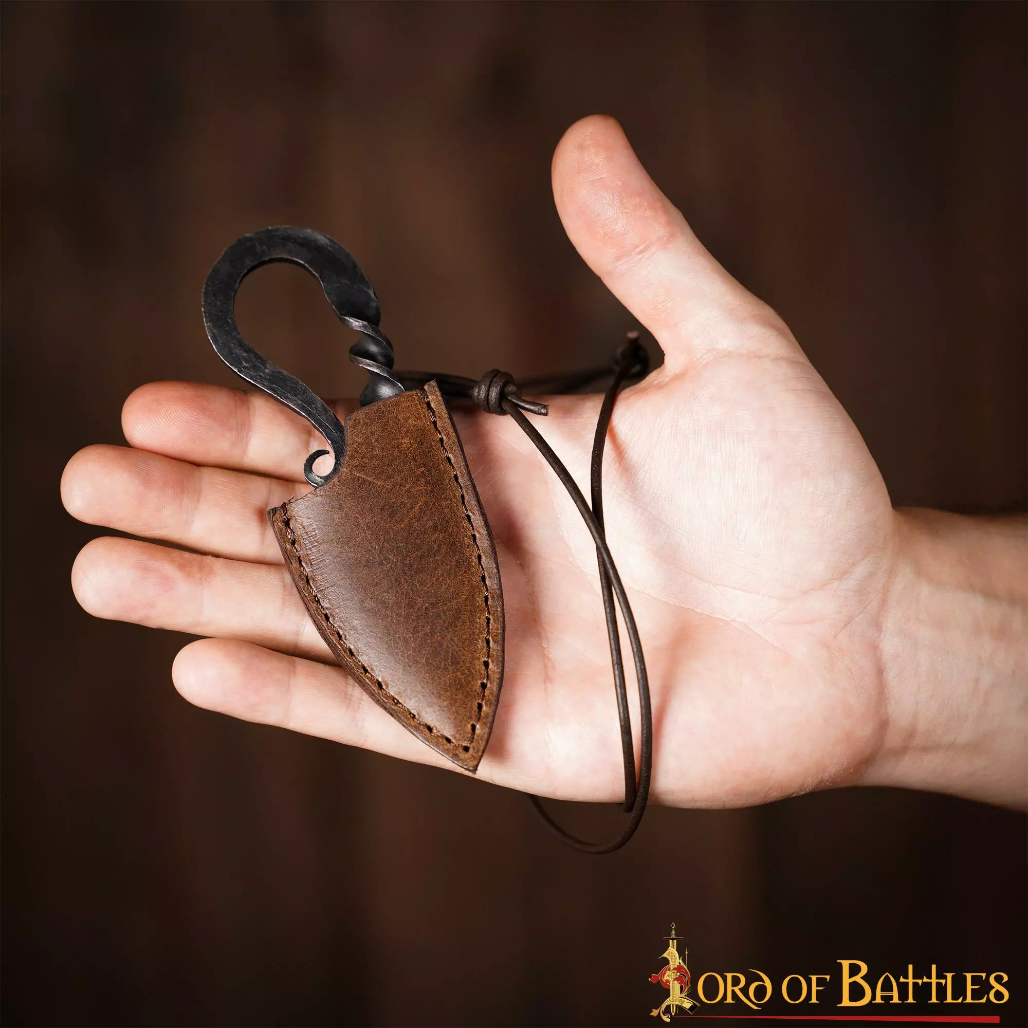 Cuchillo Vikingo De Hierro Forjado A Mano Con Funda De Cuero Auténtico 8 Cuchillo Vikingo De Hierro Forjado A Mano Con Funda De Cuero Auténtico - Imagen 6