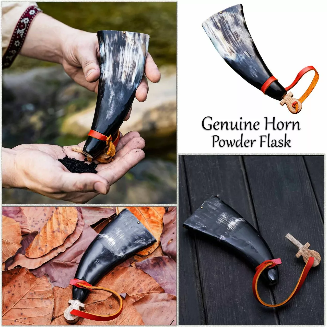 Auténtico Cuerno De Pólvora De La Edad Media 8 Auténtico Cuerno De Pólvora De La Edad Media - Imagen 6